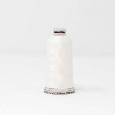 Madeira 9191802 POLYNEON NO.40 1000m Embroidery Thread -Snow White