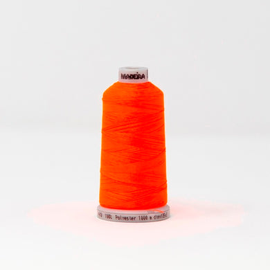 Madeira 9191837 POLYNEON NO.40 1000m Embroidery Thread - Fluorescent Red Orange