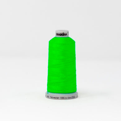 Madeira 9191850 POLYNEON NO 40 1000m Embroidery Thread - Fluorescent Green