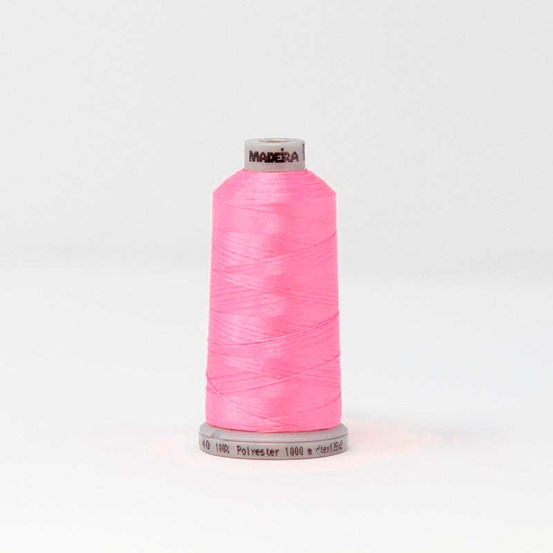 Madeira 9191921 POLYNEON NO.40 1000m Embroidery Thread - Bubble Gum Pink