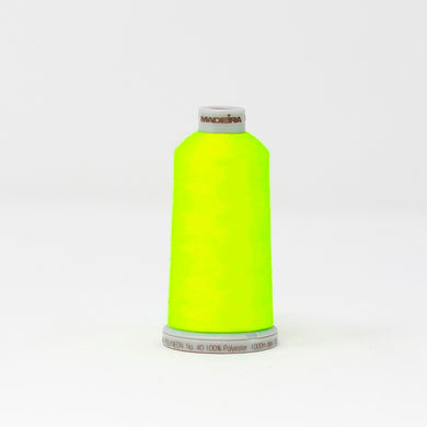 Madeira 9191935 POLYNEON NO.40 1000m Embroidery Thread - Fluorescent Yellow Green