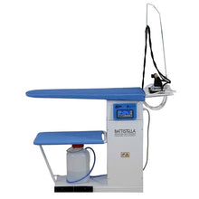 Load image into Gallery viewer, Battistella Argo Ironing board with vacuum and heating options, with iron and boiler.
