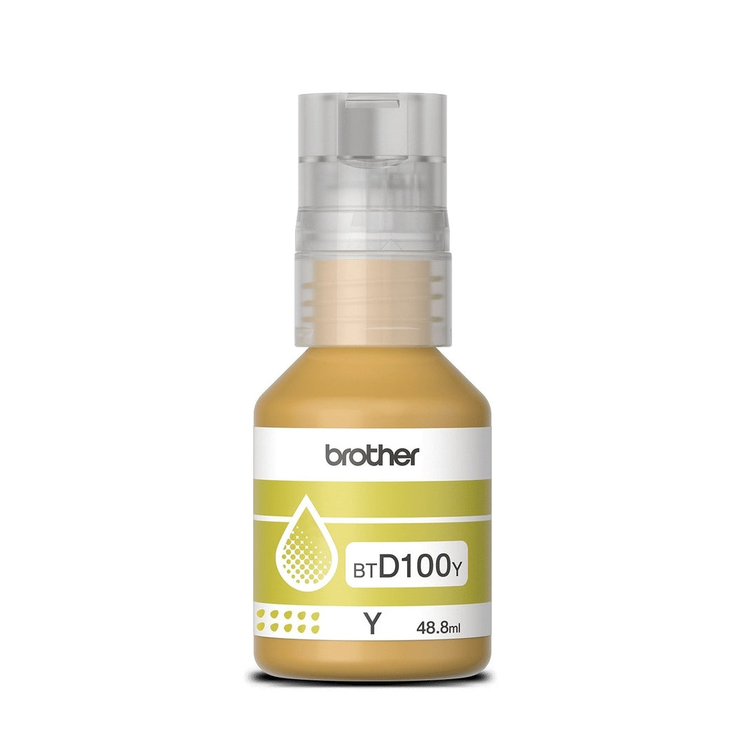 Brother BTD100Y All-in-One Ink Tank Duplex Printer Ink Bottle Yields 5000 pages-Yellow