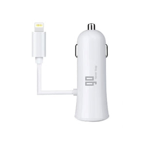 Go CCL7W Lightning Car Charger 3.4 Ampere with Extra USB White