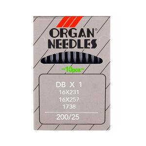 Organ DBX1 200/25 Needles for Industrial Sewing and Lockstitch Machines-Pack of 10