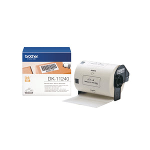 Brother Genuine DK-11240 Barcode Label Roll for QL Printers 102mm x 51mm - Black on White.