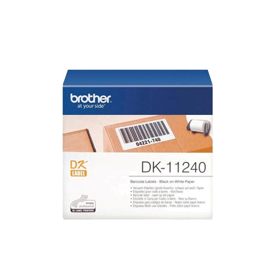 Brother Genuine DK-11240 Barcode Label Roll for QL Printers 102mm x 51mm - Black on White.