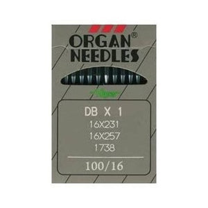 Organ DBX1 100/16 Needles for Industrial Sewing and Lockstitch Machines-Pack of 10