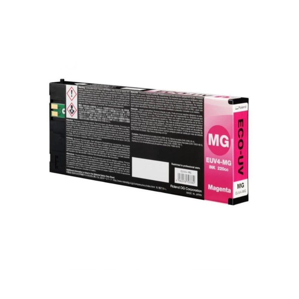 ROLAND EUV4 INK MAGENTA 220 CC for VersaUV printers Or Cutters