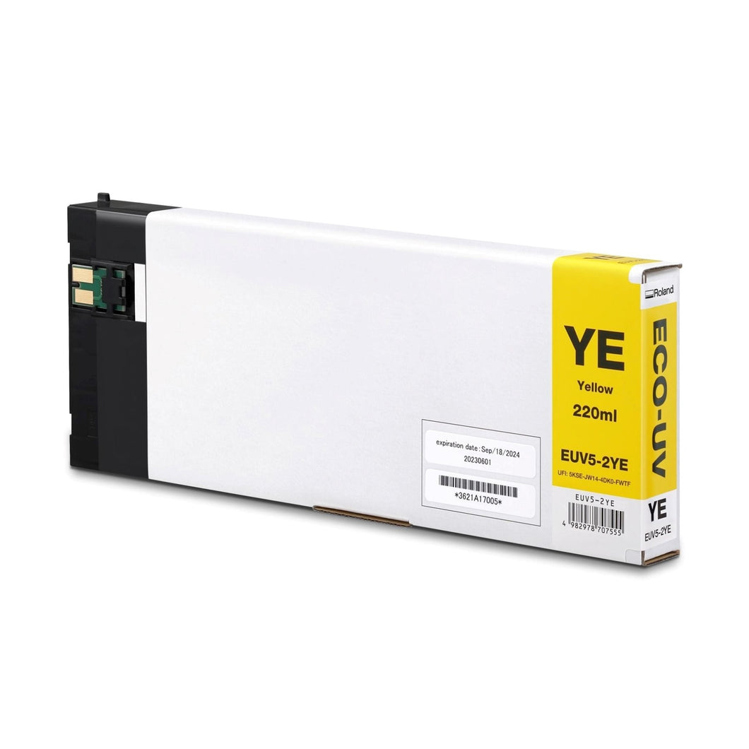 Roland BD-8 Eco-UV5 Desktop UV Flatbed Printer Ink 220cc EUV5-2YE-Yellow