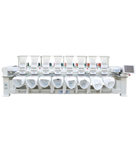 Fortever FT-1208H 8 Head 12 Needle Industrial Embroidery Machine 400x450 Embroidery Area.