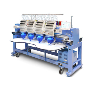 Happy HCR3-X1504-45 4 Head 15 Needle Industrial Embroidery Machine-Made in Japan.