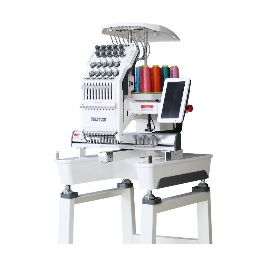 Fortever Halo X Single Head 10 Needle Embroidery Machine 240X360mm Emboridery Area.