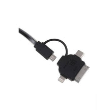 Load image into Gallery viewer, Go LMTCC1004N1B Lightning, MicroUSB, 30pin and Type-C 4 in 1 cable 100cm-Black
