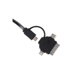 Go LMTCC1004N1B Lightning, MicroUSB, 30pin and Type-C 4 in 1 cable 100cm-Black