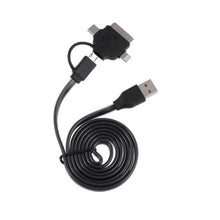 Load image into Gallery viewer, Go LMTCC1004N1B Lightning, MicroUSB, 30pin and Type-C 4 in 1 cable 100cm-Black
