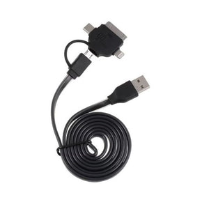 Go LMTCC1004N1B Lightning, MicroUSB, 30pin and Type-C 4 in 1 cable 100cm-Black