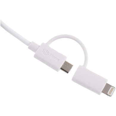 Sigma SLMC1002N1W Lightning & MicroUSB 2 in 1 cable 100cm White