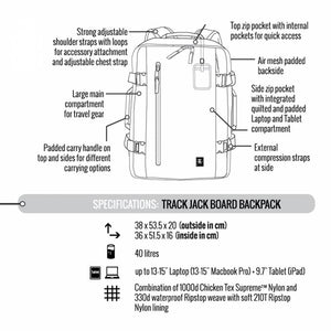 Crumpler TJBBP-002 Track Jack Board Backpack fits 15-inch Laptops-Golden Weed