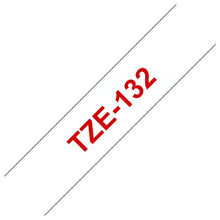 Load image into Gallery viewer, Brother Genuine TZE-132 Labelling Tape for P-Touch label Printers-Red on Clear, 12mm wide
