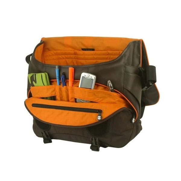 Crumpler UD-002 The UglyDivorce Leather Bag Dk.Brown/Dark Orange Fits 12-15.4 inch Laptops