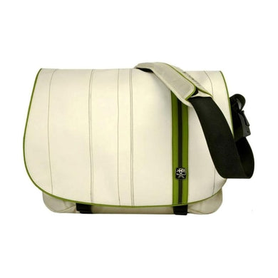Crumpler UD-004 The UglyDivorce Leather Bag fits 12-15.4-inch Laptops-Off-White/Dk.Green
