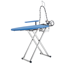 Load image into Gallery viewer, Battistella Sole M Foldable iron board with vacuum, blowing and heating options, with manual stainless steel boiler and iron
