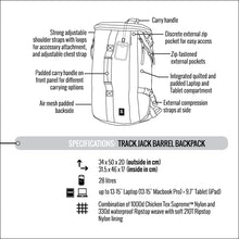 Load image into Gallery viewer, Crumpler TJBRBP-001 Track Jack Barrel Backpack Black fits 15-inch Laptop
