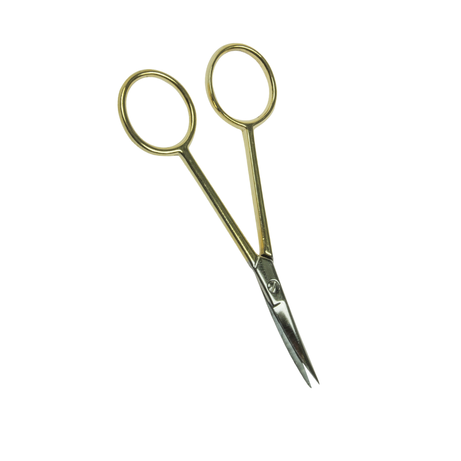 Madeira 020N9476 High-quality Curved Embroidery Scissors 10.5 cm, 22 carat Gold-Plated
