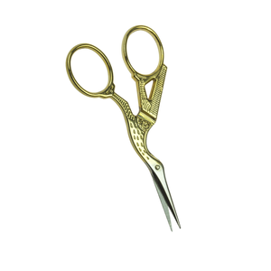 Madeira 020N9479 High-quality Stork Shaped Embroidery Scissors 9.5cm, 22 carat Gold-Plated