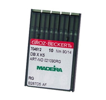 Madeira 021090RG 90/14 DBXK5 R 90RG Needles for ZSK, Happy and Ricoma Single and Multi-Head Industrial Embroidery Machines - Pack of 10  ، تحميل الصورة في عارض المعرض

