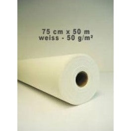Madeira 051SL75W E-ZEE Stick On Light one sided Adhesive Backing 50g for medium and Heavy Elastic/Stretchy Fabrics and Knitwear, as well as Medium Heavy Textiles- White 75cm X 50m