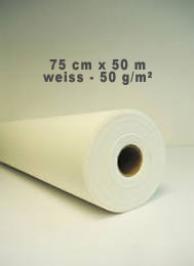 Madeira 051SL75W E-ZEE Stick On Light one sided Adhesive Backing 50g for medium and Heavy Elastic/Stretchy Fabrics and Knitwear, as well as Medium Heavy Textiles- White 75cm X 50m
