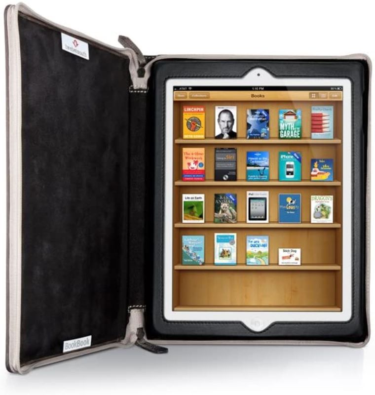 Twelve South SurfacePad for iPad Pro 10.5 |Couverture en Cuir de Luxe Ultra-Mince + présentoir (Chameau