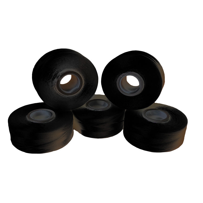 Madeira 317500 Magnetic Core Pre-wound Bobbins for Commercial and Industrial Embroidery Machines 144 x 123m 500 Black