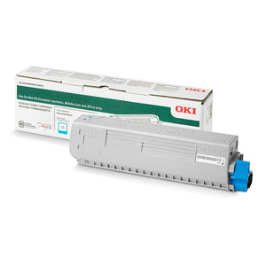 OKI Toner for C824 / C834 / C844-Cyan Yields 5000 Pages