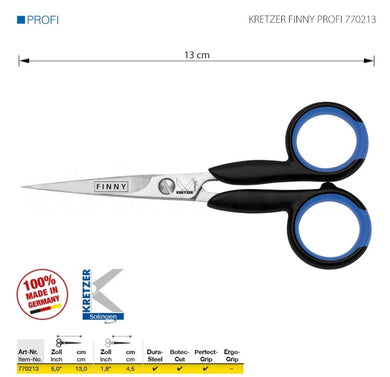 Kretzer Finny 772025 72025 10.0 / 25cm Medium Duty Cardboard / Drapery /  Household / Tailor's / Upholstery / Universal Scissors Shears 