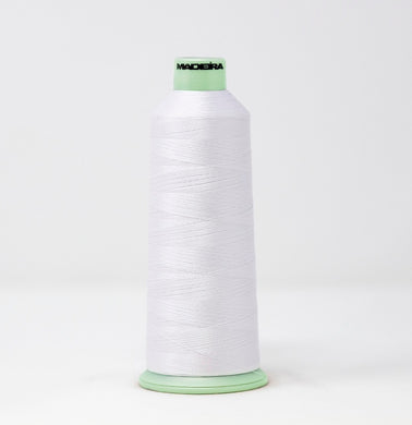 Madeira 7186801 POLYNEON GREEN NO.40 5000m Embroidery Thread-White