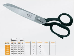 Kretzer 914525 ECO Tailor's Shears Scissors - 10 inch /25cm