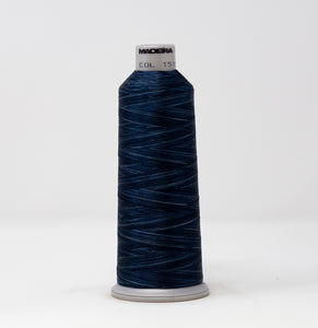 Madeira 9181519 POLYNEON NO.40 5000m Embroidery Thread - Multi Blue