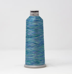 Madeira 9181601 POLYNEON NO.40 5000m Embroidery Thread - Multi Light Blue