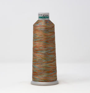 Madeira 9181604 POLYNEON NO.40 5000m Embroidery Thread - Multi Col Brown
