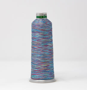 Madeira 9181606 POLYNEON NO.40 5000m Embroidery Thread - Multi Blue
