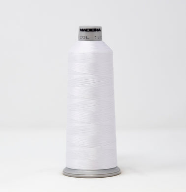 Madeira 9181801 POLYNEON NO.40 5000m Embroidery Thread -White