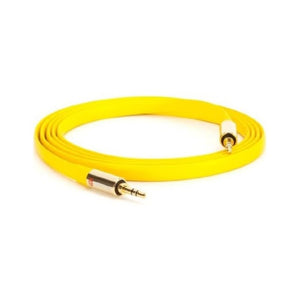 Griffin GC20018 Premium Flat Aux Cable, 6Feet, Yellow