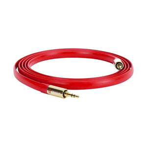 Griffin GC20019 Premium Flat Aux Cable, 6 Feet, Red