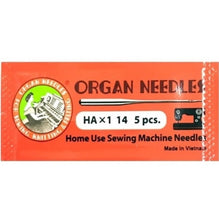 Organ Domestic Needles HA X 1 90/14 Pack (5 pcs) for Home Sewing Machines  ، تحميل الصورة في عارض المعرض

