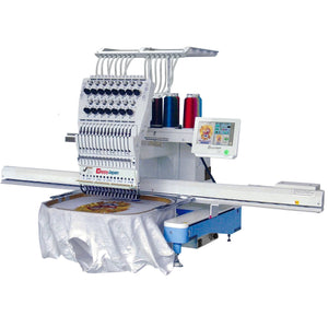 Happy Japan HCD3E-X1501-40 Computerised Full Industrial Embroidery Machine with 400x1200mm Area-Made in Japan
