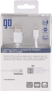 Go LC10001W Lightning Cable 100cm - White