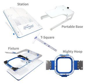 Mighty Hoop MH-PR-55-KIT for Brother PR Station, FreeStyle Base, T-Square 5.5' Fixture, 5.5' Hoop.